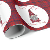 Niedlich Rustikale Personalisierte Weihnachtsgnome Geschenkpapier (Rolleneckpunkt)