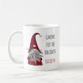 Niedlich Rustikale Personalisierte Weihnachtsgnome Kaffeetasse (Links)