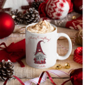 Niedlich Rustikale Personalisierte Weihnachtsgnome Kaffeetasse
