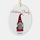 Niedlich Rustikale Personalisierte Weihnachtsgnome Keramik Ornament (Rechts)