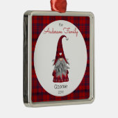Niedlich Rustikale Personalisierte Weihnachtsgnome Ornament Aus Metall (Rechts)