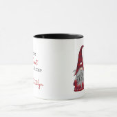Niedlich Rustikale Personalisierte Weihnachtsgnome Tasse (Zentrum)
