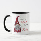 Niedlich Rustikale Personalisierte Weihnachtsgnome Tasse (Links)
