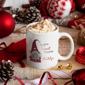 Niedlich Rustikale Personalisierte Weihnachtsgnome Tasse
