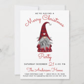 Niedlich Rustikales fröhliches Party Kariert Gnome Einladung (Vorderseite)