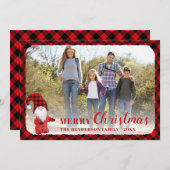 Niedlich Rustikales Personalisiertes Foto Weihnach Feiertagskarte (Vorne/Hinten)