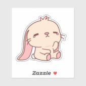 Niedlich Sad Bunny Aufkleber (Blatt)