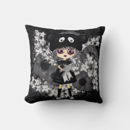 Niedlich Sad Gothic Girl Kawaii PinkyP von Leah G Kissen