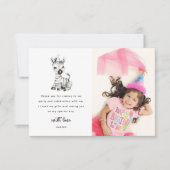 Niedlich Safari Animal Foto Geburtstag Dankeskarte (Vorderseite)