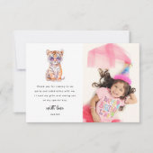 Niedlich Safari Animal Foto Geburtstag Dankeskarte (Vorderseite)