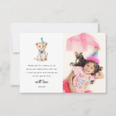 Niedlich Safari Animal Foto Geburtstag Dankeskarte (Vorderseite)