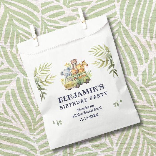 Niedlich Safari Animal Jungle Geburtstag Vielen Da Geschenktütchen