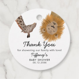 Niedlich Safari Animals Baby Dusche Geschenkanhänger