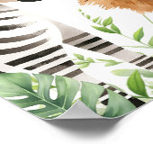 Niedlich Safari Animals Baby Dusche Willkommen Poster (Ecke)