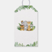 Niedlich Safari Animals Geburtstagsdusche Danke Geschenkanhänger (Rückseite)