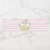 Niedlich Safari Animals Girl Baby Dusche Wasserflaschenetikett (Einzelnes Label)