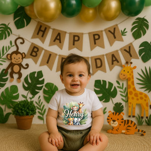 Niedlich Safari Animals Henry Kids T-Shirt