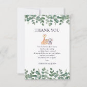 Niedlich Safari Animals Kinderdusche Danke Karte (Vorderseite)