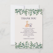 Niedlich Safari Animals Kinderdusche Danke Karte (Vorderseite)