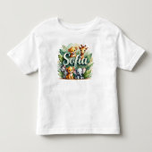 Niedlich Safari Animals Sofia Kinder T-Shirt (Vorderseite)