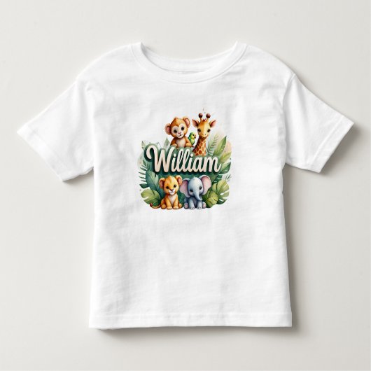 Niedlich Safari Animals William Kids T-Shirt (Vorderseite)