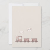 Niedlich Safari Baby Animals Train Baby Dusche Einladung (Rückseite)