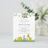 Niedlich Safari Baby Duwer Jungle Animals Kawaii W Postkarte (Stehend Vorderseite)