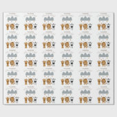 Niedlich Safari Boho Baby Animals Geschenkpapier (Flach)