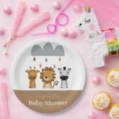 Niedlich Safari Boho Baby Animals Pappteller (Party)