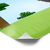 Niedlich Safari Elephant Pixel Art Poster (Ecke)