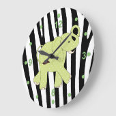 Niedlich Safari Elephant Wall Clock Große Wanduhr (Winkel)