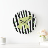 Niedlich Safari Elephant Wall Clock Große Wanduhr (Zuhause)