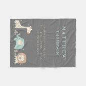 Niedlich Safari Geburtshinweis Fleece Baby Blanket (Vorderseite (Horizontal))
