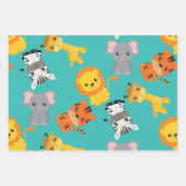 Niedlich Safari Geschenkpapier Set (Vorderseite)