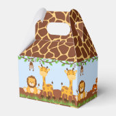 Niedlich Safari Jungle Animal Boy Gable Favor Box Geschenkschachtel (Rückseite)