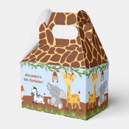 Niedlich Safari Jungle Animal Boy Gable Favor Box Geschenkschachtel