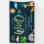 Niedlich Safari Jungle Animal Wild One Baby Dusche Banner (Vertikal)