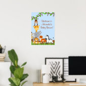 Niedlich Safari Jungle Animals Baby Boy Shoster Poster (Heimbüro)