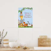 Niedlich Safari Jungle Animals Baby Boy Shoster Poster (Küche)