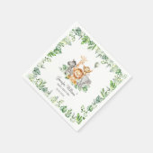 Niedlich Safari Jungle Animals Grüne Kinderdusche Serviette (Ecke)