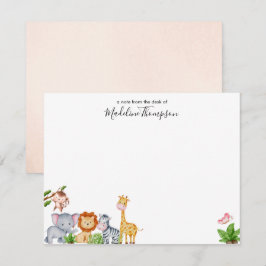 Niedlich Safari Jungle Animals Kinder Elegantes Sk Mitteilungskarte