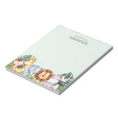 Niedlich Safari Jungle Animals Kinder Notizblock (Rotiert)