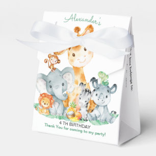 Niedlich Safari Jungle Girl zum Geburtstag Geschenkschachtel