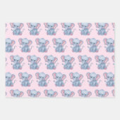 Niedlich Safari Jungle Tiere Elefant Tiger Giraffe Geschenkpapier Set (Vorderseite 3)