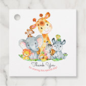 Niedlich Safari Jungle Tiere Wasserfarbe Vielen Da Geschenkanhänger (Vorderseite)