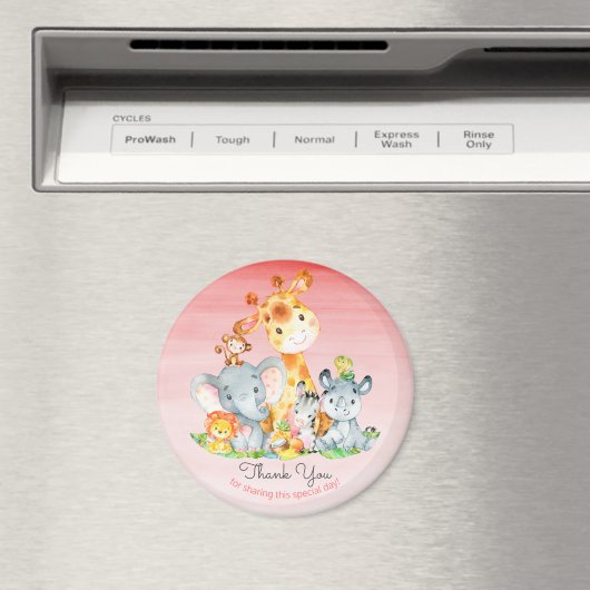 Niedlich Safari Jungle Tiere Wasserfarbe Vielen Da Magnet (In Situ (Geschirrspüler))