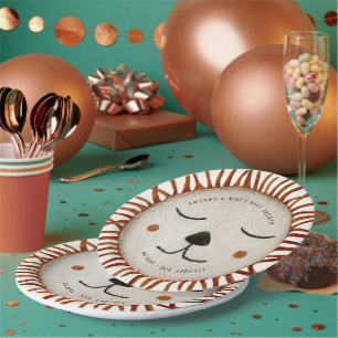 Niedlich Safari Lion Baby Dusche Pappteller