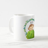 Niedlich Safari Monkey Hallo Kaffeetasse (Vorderseite Links)