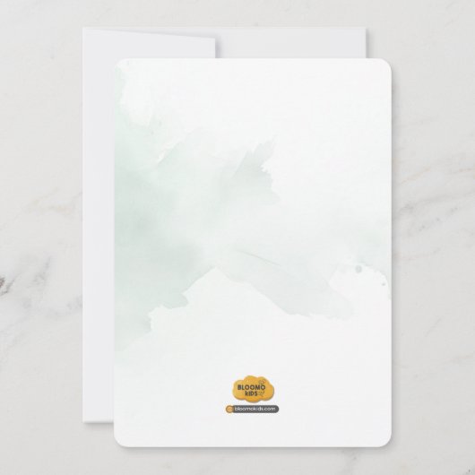 Niedlich Safari Tiger 1. Geburtstag Einladung (Rückseite)