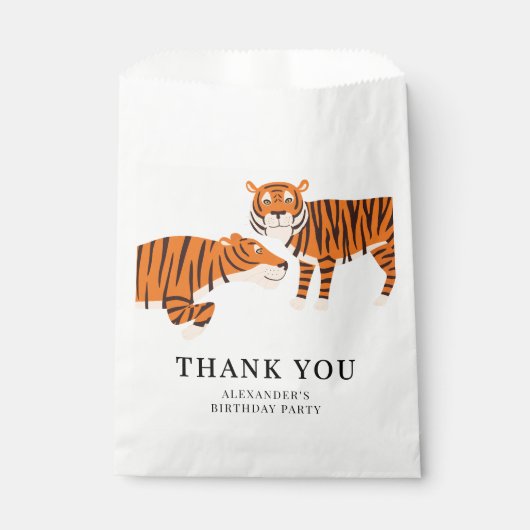 Niedlich Safari Tiger Children's Fvor Bags Geschenktütchen (Vorderseite)